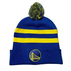 Golden State Warriors Embroidered Logo Tonal Knit Promo Pom Beanie Hat Adult OS